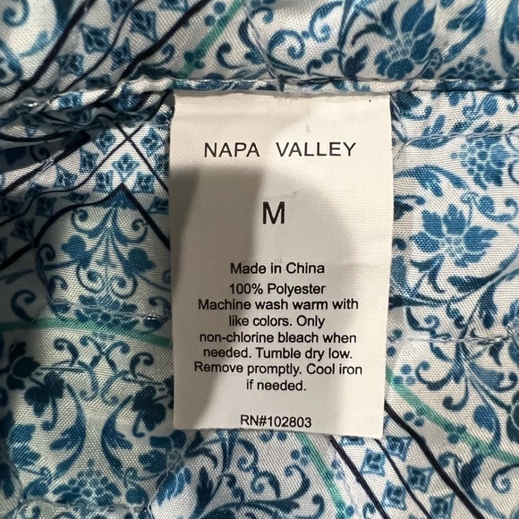 Napa Valley Jacket Womens blue Quilted Lightweight Open Front- Medium - Picture 4 of 4